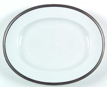 Malmaison Black (No Verge) 15" Oval Serving Platter
