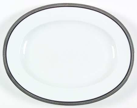 Malmaison Black (No Verge) 14" Oval Serving Platter