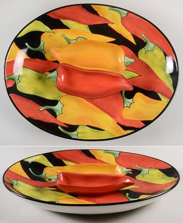 Caliente Chip/Dip Set (2 Piece) by Clay Art