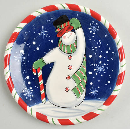 Peppermint Snowman Dessert/Pie Plate