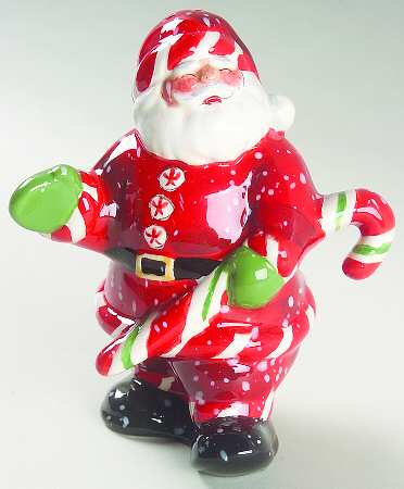 Peppermint Santa Figural Pepper Shaker