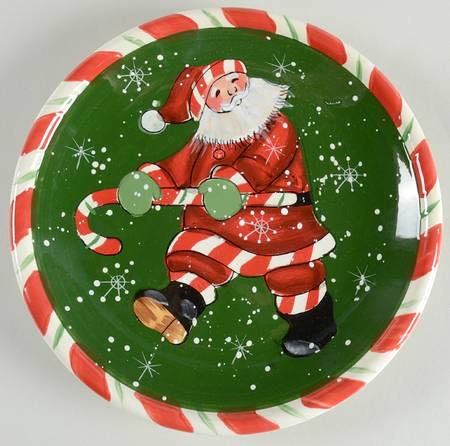 Peppermint Santa Dessert/Pie Plate