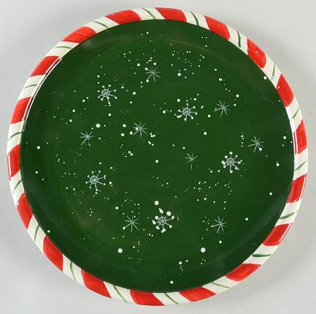 Peppermint Santa Dinner Plate