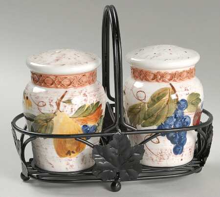 Sorrento Salt & Pepper w/Metal Stand