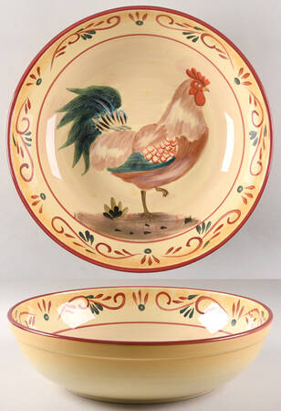 Tuscan Rooster 13" Pasta Serving Bowl