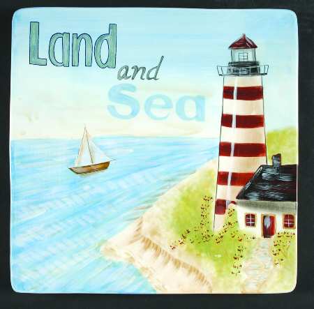 Sea Breeze 13" Square Serving Platter