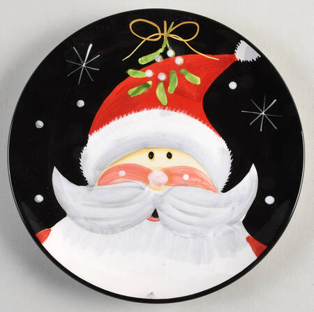 Holiday Santa Dessert/Pie Plate