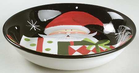Holiday Santa 9" Individual Pasta Bowl