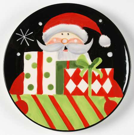 Holiday Santa Dessert/Pie Plate