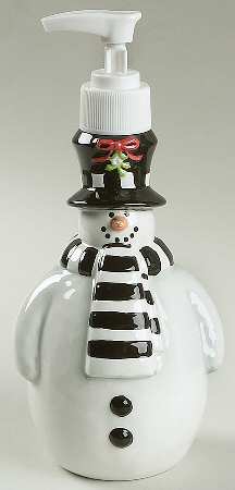 Holiday Snowman Figural Lotion Dispenser