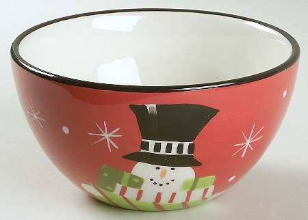 Holiday Snowman Individual Ice Cream Dish