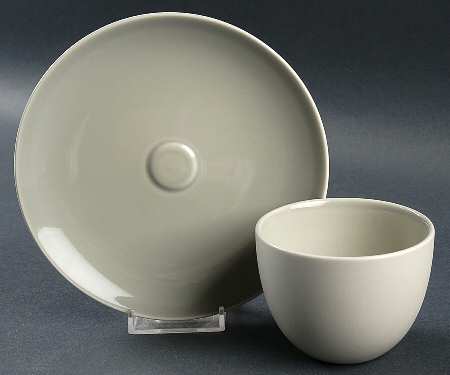 Basso Ceylon Flat No Handles Cup & Saucer Set