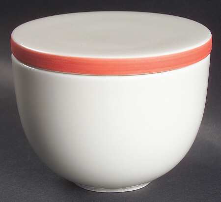 Coral Edge Sugar Bowl & Lid