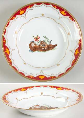 Tiger Lily Large Rim Soup Bowl