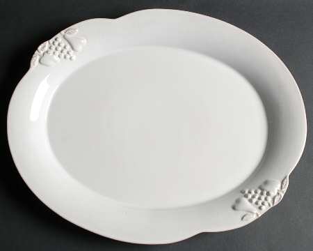 Madeira Harvest (White) 15" Oval Serving Platter