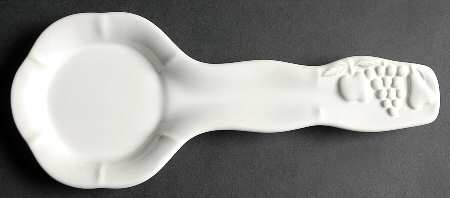 Madeira Harvest (White) Spoon Rest/Holder (Holds 1 Spoon)