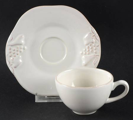 Madeira Harvest (White) Espresso Cup and Saucer Set