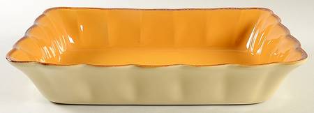 Autumn Waves Honey (Yellow) 13"  Rectangular Baker
