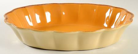 Autumn Waves Honey (Yellow) 12'' Oval Baker