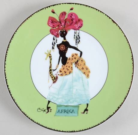 Five Continents Salad Plate
