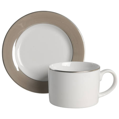 Luster Flat Cup & Saucer Set