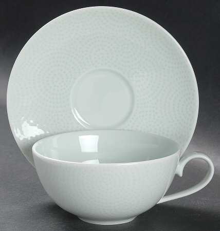 Celadon Edokomon Flat Cup & Saucer Set