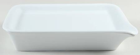 Quartet White 10" Rectangular Baker with Platter Lid