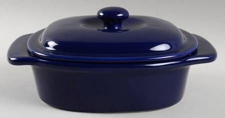 Indigo Blue 1 Quart Square Covered Casserole