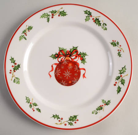 Holiday Celebrations (Red Trim) Dinner Plate