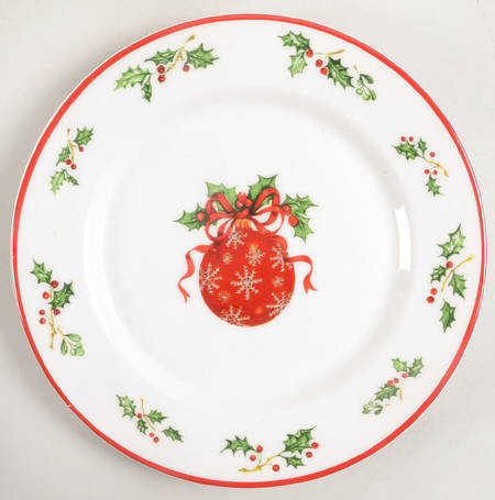 Holiday Celebrations (Red Trim) Salad Plate