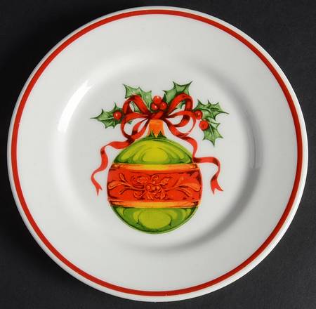 Holiday Celebrations (Red Trim) Appetizer Plate