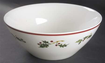 Holiday Celebrations (Red Trim) 9" Round Vegetable Bowl