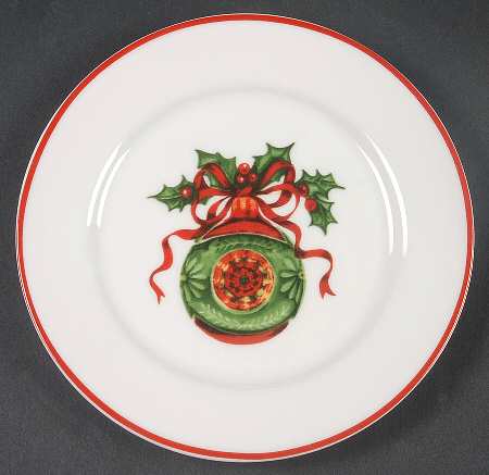 Holiday Celebrations (Red Trim) Appetizer Plate
