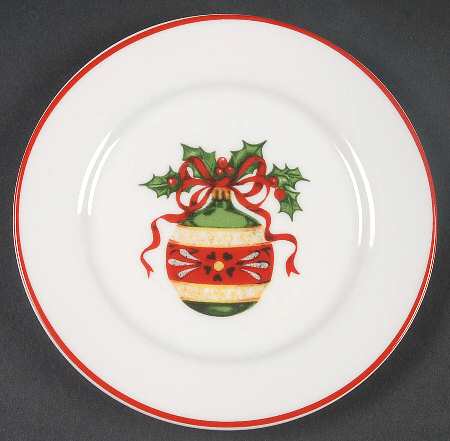 Holiday Celebrations (Red Trim) Appetizer Plate