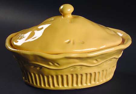 Rustica Gold 11" Oval Baker & Lid