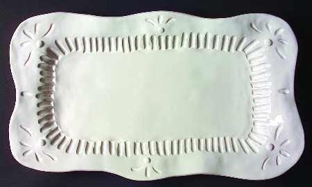 Rustica White 17" Rectangular Serving Platter
