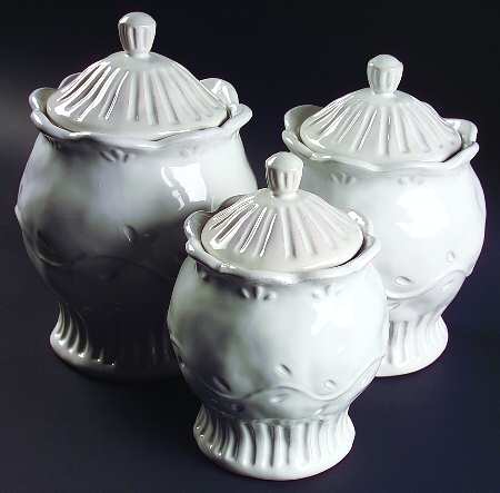 Rustica White (3 Piece) Canister Set (Box Set)
