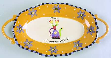 Mothers Day 16" Oval Handled Platter