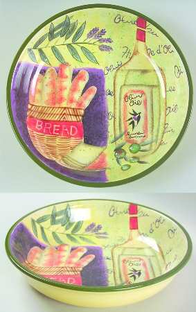 Wine Collage 9" Individual Pasta Bowl