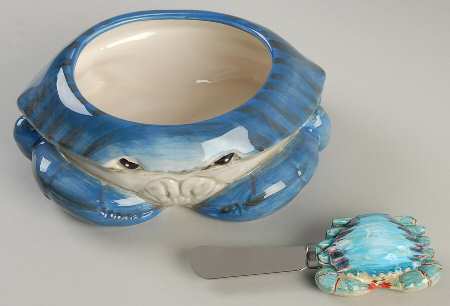 Sea Catch Figural Dip Bowl & Spreader Set