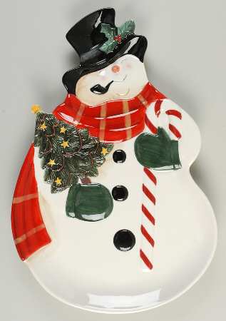 Mister Frosty 18" Figural Platter