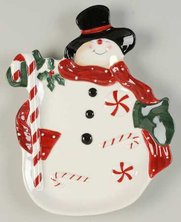 Mister Frosty Figural Candy Plate
