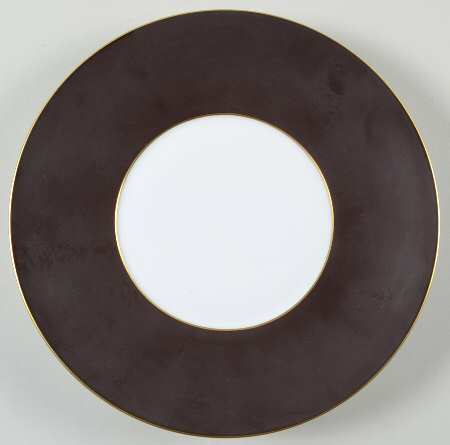 Horizon Satin Sepia (Gold Border) Salad Plate