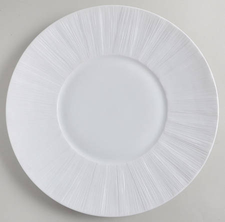 Vegetal Satin White Service Plate (Charger)