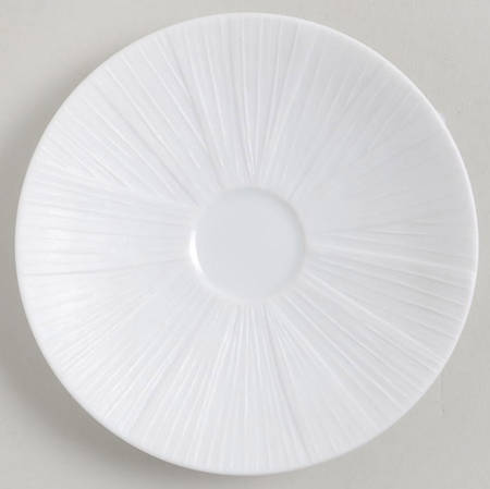 Vegetal Satin White Saucer for Demitasse Cup