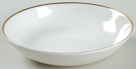 Gilded Gold Band Coupe Soup Bowl