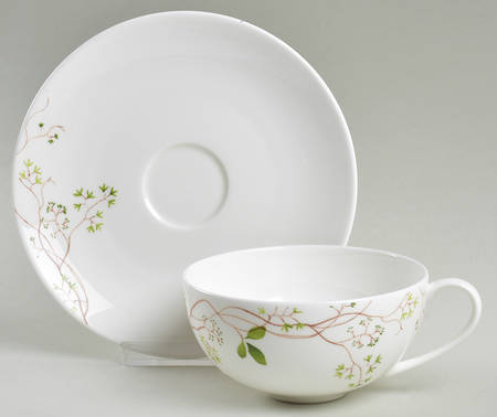 Verdant Flat Cup & Saucer Set