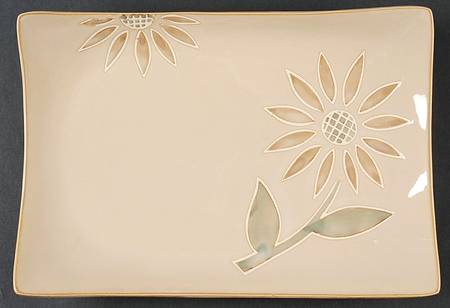 Sunflower 11" Rectangular Serving Platter by Cuisinart Dinnerware