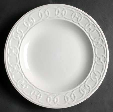 Links White 12" Chop Plate (Round Platter)