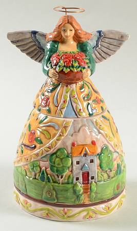 Angels Four Seasons Figural Box & Lid